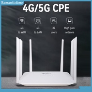 ✼ Romantic ✼  Mobile Hotspot 300Mbps Wireless Router Unlocked 4G Lte Router 6 Antennas Dual Frequency Repeater with Sim Card Slot