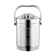 HY&amp; Thickened Stainless Steel Pot with Handle Lunch Box Insulated Barrel Rice Cooker Multi-Layer Bento Box Insulated Foo