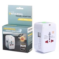 🔥PROMO PRICE🔥All in One 2USB Universal Travel Plug Adapter White 6A 250V