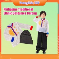 Philippines Barong Flag Costume for Kids Buwan ng Wika United Nations Festival
