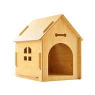 ✎ஐWooden cat house dog house cat house dog house pet house net red dog house combination folding removable high-end