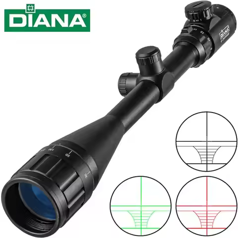 DIANA 6-24x50 AOE Tactics Rifle Scope Green red dot light Sniper Gear Hunting Optical sight Spotting
