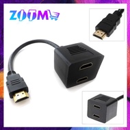 HDMI Splitter / 1 INPUT To 2 OUTPUT / Male to 2 x Female / 1080p / v1.3 / Video / Audio / 15