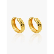 916 Gold Chiseled Earring
