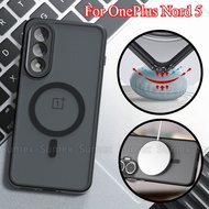 Magnetic Charge Ring Phone Case For 1+ OnePlus Nord 5 CE5 5G Good Quality Shockproof Frosted Matte C