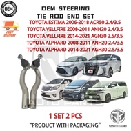 1 PAIR OEM STEERING OUTTER TIE ROD END TOYOTA ESTIMA ACR50,ALPHARD ANH20/AGH30,VELLFIRE ANH20/AGH30 (TOE-45046-29515)