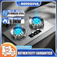❗3 Years Warranty❗9.0KW dapur gas stainless steel/gas stove/2in1Desktop and built-in 199min timer燃气灶