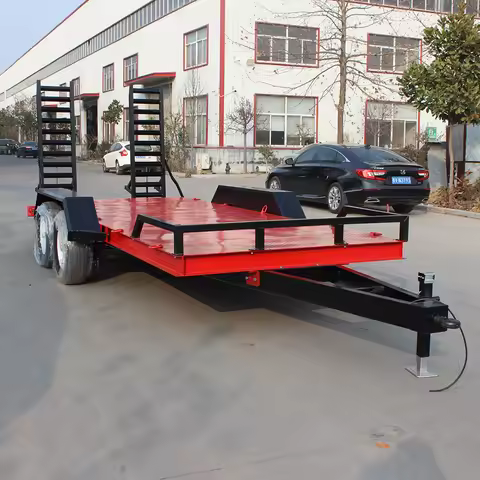 Sell Mini Trailer 4 5 6 Ton Mini Excavator Trailer 8x4 for Loading Excavator Forklift