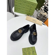 All-in-one loafers, heel height: 5cm Fabric: First layer of cowhide/open bead Inside/foot pad: insid