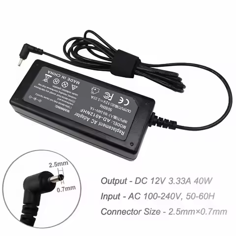 12V 3.33A DC 2.5*0.7 Adapter charger for Samsung Chromebook 2 3 Xe303c12 -a01us Xe500c13 Xe503c12 Xe