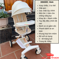 Xe đẩy gấp gọn G500 2 CHIỀU 3 TƯ THẾCÓ KHAY ĂN xe đẩy cho bé từ 0 - 6 tuổi Dino baby