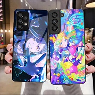 Game Project Sekai 02 Glass Phone Case For Samsung Galaxy A14 A16 A30 A22 A32 A33 A34 A40 A42 A55 4G
