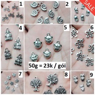 Imitation silver Charm - alloy 50g / pack