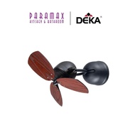 Deka MDC168 16" DC Motor Ceiling Fan & Wall Fan - Black + Walnut