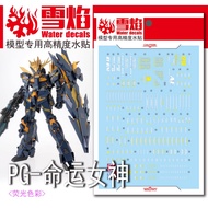 PG04 - REFLECTIVE WATER DECAL FOR PG 1/60 RX-0 UNICORN MODEL 02 BANSHEE