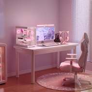 Bedroom Home Desk, Desktop Computer Desk, Perforated Board, E-Sports Table, White Table Set