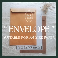 20 PCS A4 PEAL & SEAL WHITE / BROWN / KRAFT /GIANT MANILA BROWN ENVELOP SAMPUL SURAT A4/ SAMPUL A4/ 