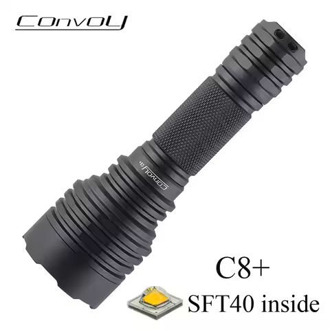 Convoy C8+ SFT40 Flashlight High Power 18650 Torch Led Lanterna Flash Light Camping Fishing Hiking T