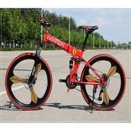 Folding Bicycle Basikal Lipat Dewasa 21-Speed Road Mountain Bike Dewasa Murah MTB Carbon Steel