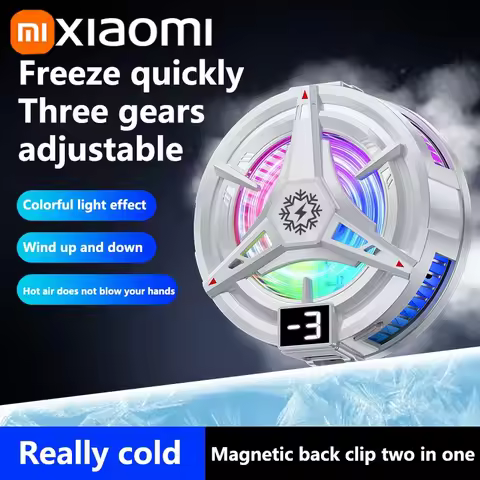 TL07 Semiconductor Phone Cooler 5V3A Powerful Cooling Magnetic & Clip 2-in-1 Digital Display for Gam