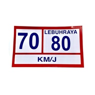 70/80 & 80/90 SPEED LIMIT - LORRY STICKER VEHICLE STICKER