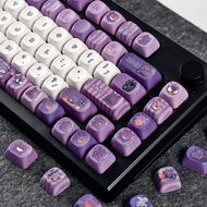 Gengar Keycap MOA Profile 130 Keys PBT Dye Sublimation Aula F75 F99 RK100 Mechanical Round Cartoon K