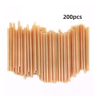 200 Count Sugar Cane Straws 8 Inch Compostable Drinking Straws