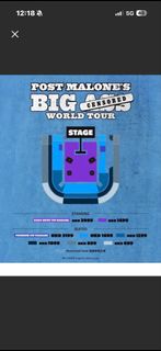 Post Malone Big Ass World Tour 演唱會門票16/9