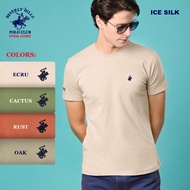 Beverly Hills Polo Club Men’s Cotton Icesilk T-Shirt in Ecru,Cactus,Rust,Oak 25GTEX1617UN IS
