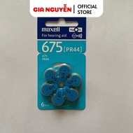 Blister of 6 blue Maxell PR44 size 675 batteries for Hearing Aids - Gia Nguyen