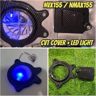 NVX155 V2 NMAX V2 CVT COVER TRANSPARENT WITH LED CVT ENGINE COVER SET NVX V2 NMAX V2 NVX V2 NMAX V2 