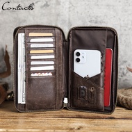 CONTACTS Genuine Leather Mens Crossbody Bag Small Shoulder Bag Male Sling Bag Phone Pounch Waist Pac