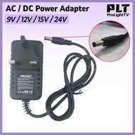 UK Plug AC to DC Power Adapter 9V 12V 15V 24V Power Supply Transformer Converter Wall Charger for CC