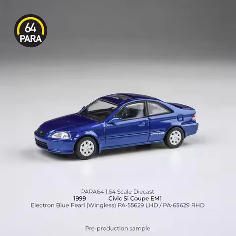 Para64 1:64 1999 Civic Si EM1 / White Martini / Carerra RSR 3.0 / GT3 Livery / Hilux White Die-Cast 
