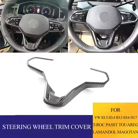 FOR Volkswagen VW ID3 ID 4 ID.5 ID 6 ID.7 T-ROC TAVENDOR TOUAREG Car Steering Wheel Decoration Cover