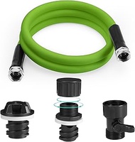 WADEO Cooler Drain Plug Hose Connection Kit with 6FT Garden Leader Hose and Shut Off Valve for Yeti 
