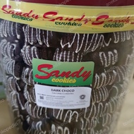 Sandy cookies Dark Choco Sandy Hijau Toples Besar