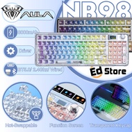Aula NB98 F68 F98 F98Pro Transparent Keyboard Gaming 3Mode Hot Swap RGB Gasket LED Display Screen
