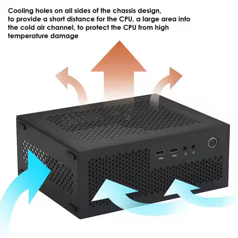 Focused-A09 HTPC Computer Case Mini ITX Gaming PC Chassis Desktop Chassis USB2.0 Computer Case Home