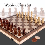 Folding Wooden Chess Board Pieces Set Board Game International Chess Set Chess Board Wooden