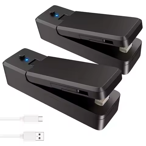 Mini Bag Sealer 2 in 1 Rechargeable Portable Bag Vacuum Heat Sealer&Cutter for Plastic Snack PVC Bag