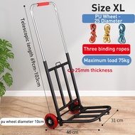 Trolley Foldable Hand Truck Climb Stairs Troli Barang Pasar Malam Troli Heavy Duty Shopping Cart Ext