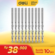 Deli Mata Bor Besi HSS 3 4 5 6 7 8 mm / HSS Drill bit EDL160X0G BUNDLING 10PCS