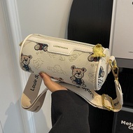 Niche Design Bag Women 2025 Wide Shoulder Strap Messenger Bag Cylinder Bag #Niche Design Bag Women 2