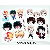 STICKER set BUNGOU STRAY DOGS dazai atsushi akutagawa anime