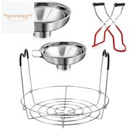 4 Pieces Canning Kit, 1PC Canning Rack+ 1PC Canning Jar Lifter Tong+ 2PC Canning Funnels, Canning Su