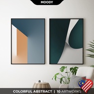 MOODY ABSTRACT Framed Poster | Color Abstract Series Poster Frame | Wall Art Wall Decor | A4 A3 A2 A