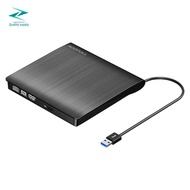 External CD DVD Drive USB 3.0, Premium Portable DVD/CD ROM +/-RW Optical Drive Burner Writer Player for Laptop PC Mac