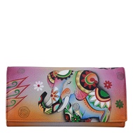 Anna by Anuschka Women's Hand Painted Genuine Leather Multi Pocket Wallet