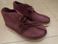 Clarks Desert Trek Hi Burgundy Suede 酒紅色 UK7.5 & UK8